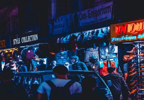 Evening shopping in Thamel