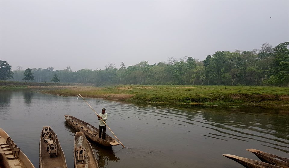 Dugout Canoe Ride on Rapti river in Chitwan