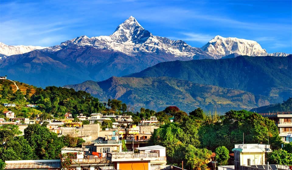 Mountain Fishtail view from Pokhara during Nepal vacation packages